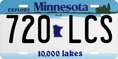 MN license plate 720LCS