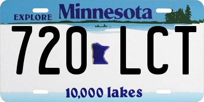 MN license plate 720LCT
