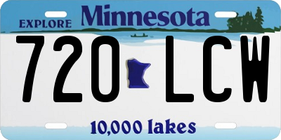 MN license plate 720LCW
