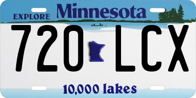MN license plate 720LCX