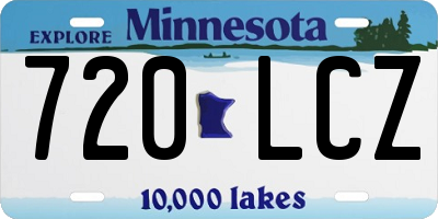 MN license plate 720LCZ