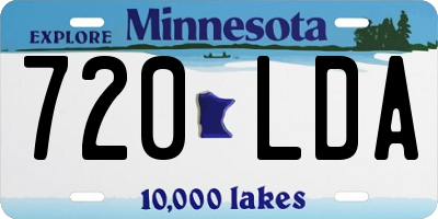 MN license plate 720LDA