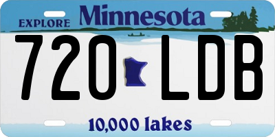 MN license plate 720LDB