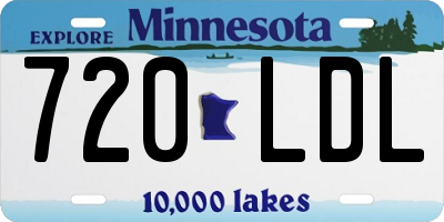 MN license plate 720LDL