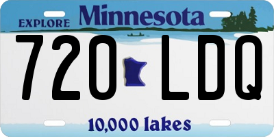 MN license plate 720LDQ