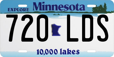 MN license plate 720LDS