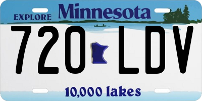 MN license plate 720LDV