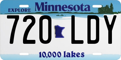 MN license plate 720LDY