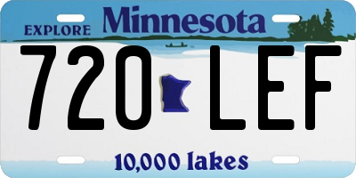 MN license plate 720LEF