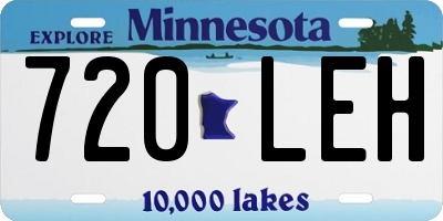 MN license plate 720LEH