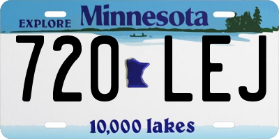 MN license plate 720LEJ