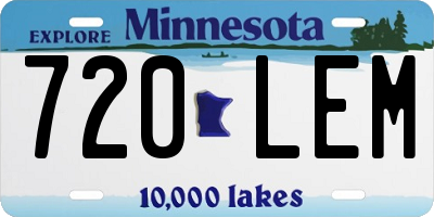 MN license plate 720LEM