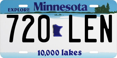 MN license plate 720LEN