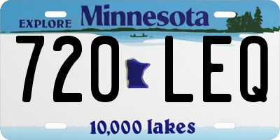 MN license plate 720LEQ