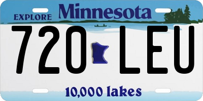 MN license plate 720LEU