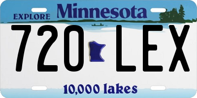 MN license plate 720LEX