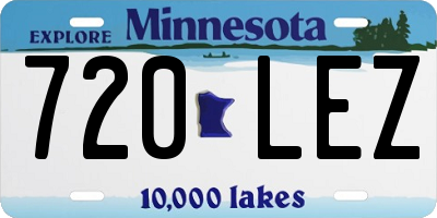 MN license plate 720LEZ