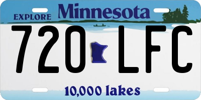 MN license plate 720LFC