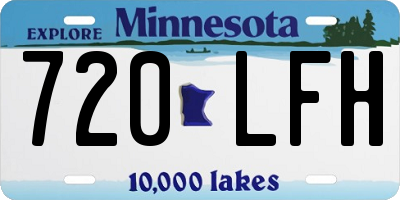 MN license plate 720LFH