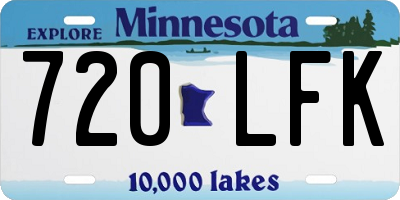 MN license plate 720LFK