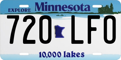 MN license plate 720LFO