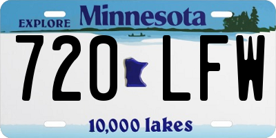 MN license plate 720LFW