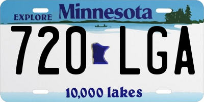MN license plate 720LGA