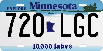 MN license plate 720LGC