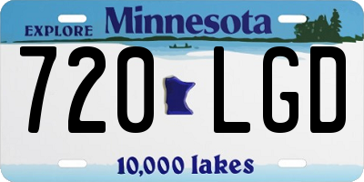 MN license plate 720LGD