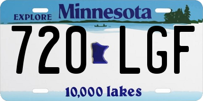 MN license plate 720LGF