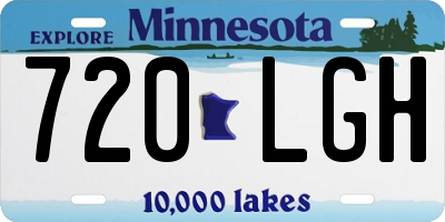 MN license plate 720LGH