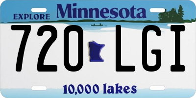 MN license plate 720LGI