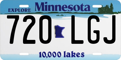 MN license plate 720LGJ