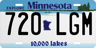MN license plate 720LGM