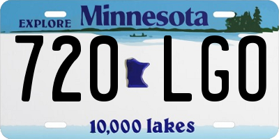 MN license plate 720LGO