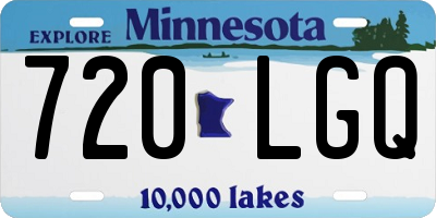 MN license plate 720LGQ