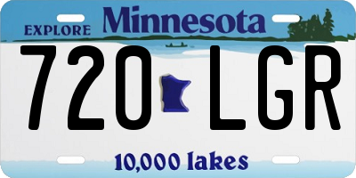 MN license plate 720LGR