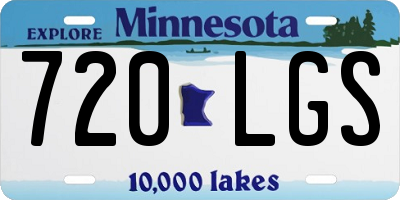 MN license plate 720LGS