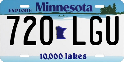 MN license plate 720LGU
