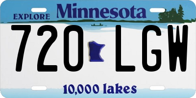 MN license plate 720LGW