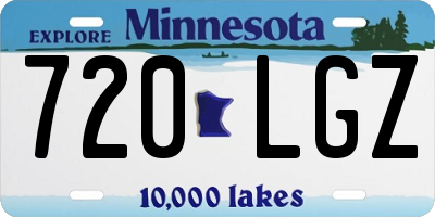 MN license plate 720LGZ