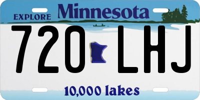MN license plate 720LHJ