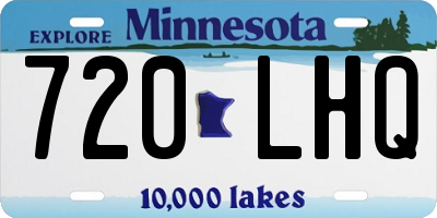 MN license plate 720LHQ