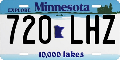 MN license plate 720LHZ