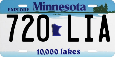 MN license plate 720LIA