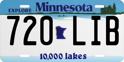MN license plate 720LIB