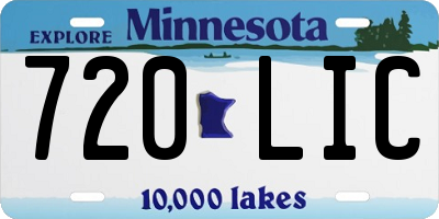 MN license plate 720LIC