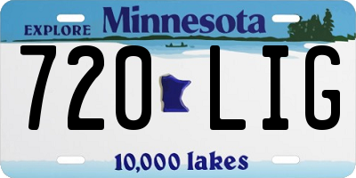 MN license plate 720LIG