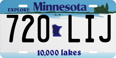 MN license plate 720LIJ