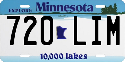 MN license plate 720LIM
